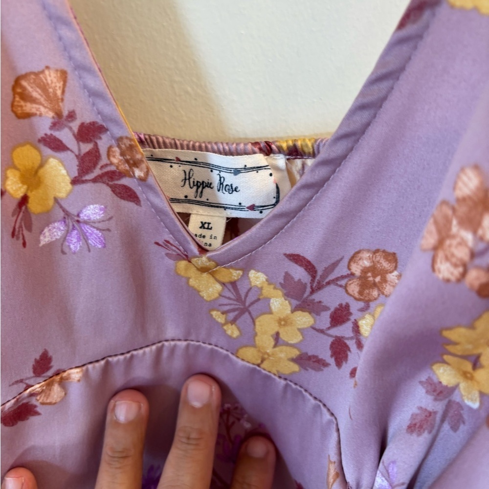 Hippie Rose Lavender Floral Dress - Picture 3 of 4